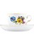 Alt Furstenberg Bunte Blume Porselen Çay Fincanı ve Tabağı 1
