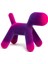 Puppy Medium Violet Fuchsia Köpek Heykeli 2