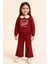 Bebe Yaka Kız Çocuk Sweatshirt ve Eşofman Altı Takım (Patlı/düğmeli 3 Iplik Şardonlu Kumaş) 3