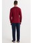 Erkek Regular Fit Pamuklu Düğmeli Yaka Beli Lastikli Desenli Bordo Pijama Takımı 7