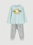 Yeni Sezon Bisiklet Yaka Snoopy Baskılı Erkek Çocuk Pijama Takımı 1