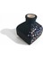 Petrol Mavisi Bahar Dalı Desenli Dekoratif Vazo 7 cm x 7,5 cm 3