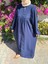 Lacivert Balon Kollu Oversize Ferace 5031 3