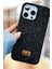 iPhone 12 Pro Max Uyumlu – Elmas Tasarımlı, Siyah Taşlı, Işıltılı Pırlanta Silikon Kılıf 2