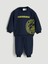 Yeni Sezon Bisiklet Yaka Fenerbahçe Baskılı Erkek Bebek Sweatshirt ve Eşofman Alt 2'li 1