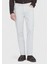 Ekru Düz Slim Fit Denim Pamuk Karışımlı Pantolon 2