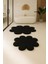 2'li Siyah Banyo Halısı Yumuşak Post Peluş Klozet Takımı Makinede YIKANABILIR(60X60 ve 80X80) 1