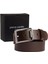 Kahve Analin Deri Erkek Kemeri (En 4 Cm) PC4100H0I 1