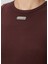 Bordo Midi Triko Elbise 5