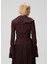 Bordo Asimetrik Pileli Bluz 4