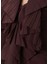 Bordo Asimetrik Pileli Bluz 5