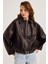 Yeni Sezon Suni Oversize Bomber Deri Ceket 2