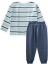 Çizgili Uzun Kollu T-Shırt Takım 2-12 Yaş Turkuaz Lacivert Çizgili 2
