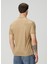 Slim Fit Wooster Taba V Yaka Keten T-Shirt 4