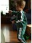 Kontrast Yeşil Sweatshirt Pantolon Unisex Bebek Ikili Set 6