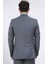 Slim Fit Mono Yaka Gri Yünlü Takım Elbise 4