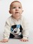 Yeni Sezon Mickey Mouse Baskılı Erkek Bebek Sweatshirt ve Eşofman Alt 2'li 2