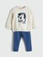 Yeni Sezon Mickey Mouse Baskılı Erkek Bebek Sweatshirt ve Eşofman Alt 2'li 4