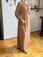 Camel Saç Örgü Desen Örme Elbise 9938 5