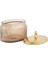 Gold Metal Kapaklı Cam Oval Kavanoz 19 cm 2