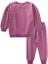 Etiket Detaylı Sweatshirt Takım 1-7 Yaş Fuşya 2