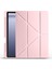 Galaxy Tab A9 Kılıf Uyumlu N7TH Tri Folding Kalem Bölmeli Standlı Kılıf-Rose Gold 1