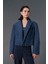 Cep Detaylı Oversize Kaşe Crop Ceket 2