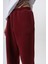 Erkek Respire Yazı Detaylı Basic Baggy Eşofman Altı Bordo 5