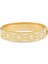 Chain Cream Gold Hinged Bangle Bileklik 1