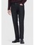 Siyah Düz Slim Fit Denim Pamuk Karışımlı Pantolon 2