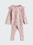 Yeni Sezon Bisiklet Yaka Baskılı Kız Bebek Pijama Takım 1