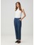 Koyu Mavi Crop Pantolon 1
