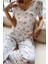 Ekru Çiçek Baskılı Yazlık Pijama Takımı Erkekler İçin Şık ve Rahat Tasarım 4