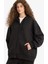 V4233 Siyah Oversize Geniş Kalıp Kapüşonlu Fermuarlı Sweatshirt 1