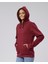 Mooncover Kadın Kapşonlu Kanguru Cepli Sweatshirt – Bordo 4