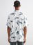 Yeni Sezon Regular Fit Resort Yaka Kısa Kollu Desenli Viskon Erkek Gömlek 4