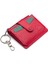 Hakiki Deri Anahtarlıklı ve Fermuarlı Bol Kart Bölmeli Unisex Kartlık - Kırmızı 2