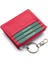 Hakiki Deri Anahtarlıklı ve Fermuarlı Bol Kart Bölmeli Unisex Kartlık - Kırmızı 4