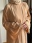 Camel Fırfırlı Ikili Takım Abaya Takım 5038 1