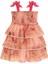 Cascadian Pembe Fırfırlı Katlı Kız Çocuk Elbise 1