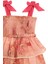 Cascadian Pembe Fırfırlı Katlı Kız Çocuk Elbise 4