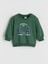 Yeni Sezon Bisiklet Yaka Baskılı Erkek Bebek Sweatshirt ve Eşofman Alt 2'li 2