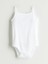 Yeni Sezon Kare Yaka Basic Kız Bebek Çıtçıtlı Bodysuit 3