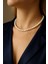 Altın Kaplama Kalp Detaylı Inci Choker Kolye 1