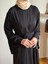 Siyah Fırfırlı Ikili Takım Abaya Takım 5038 1