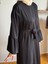 Siyah Fırfırlı Ikili Takım Abaya Takım 5038 3