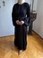 Siyah Fırfırlı Ikili Takım Abaya Takım 5038 4