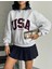 Usa Yazılı Uzun Kolu Kapşonlu Sweat 8