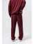 Erkek Şerit Detaylı Modal Baggy Eşofman Altı Vişne 4