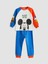 Yeni Sezon Bisiklet Yaka Mickey Mouse Baskılı Erkek Bebek Pijama Takımı 1
